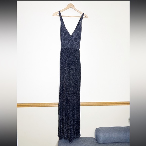 Zara limited Edition Women’s Italian Knit Metallic Maxi Dress - Picture 4 of 11